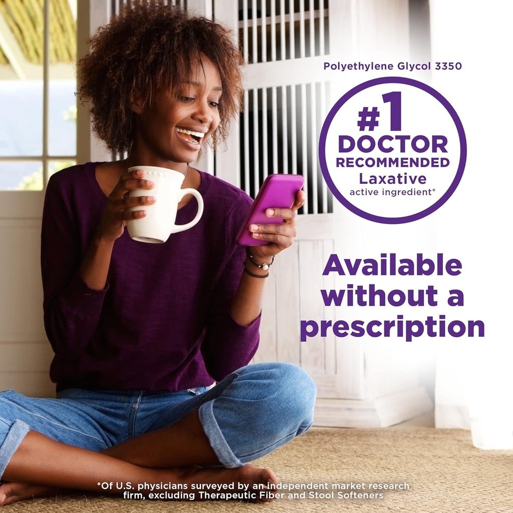 Basic Care ClearLax, Polyethylene Glycol 3350 Powder for Solution, Osmotic Laxative, Unflavored, 1.11 pound (Pack of 1) 5