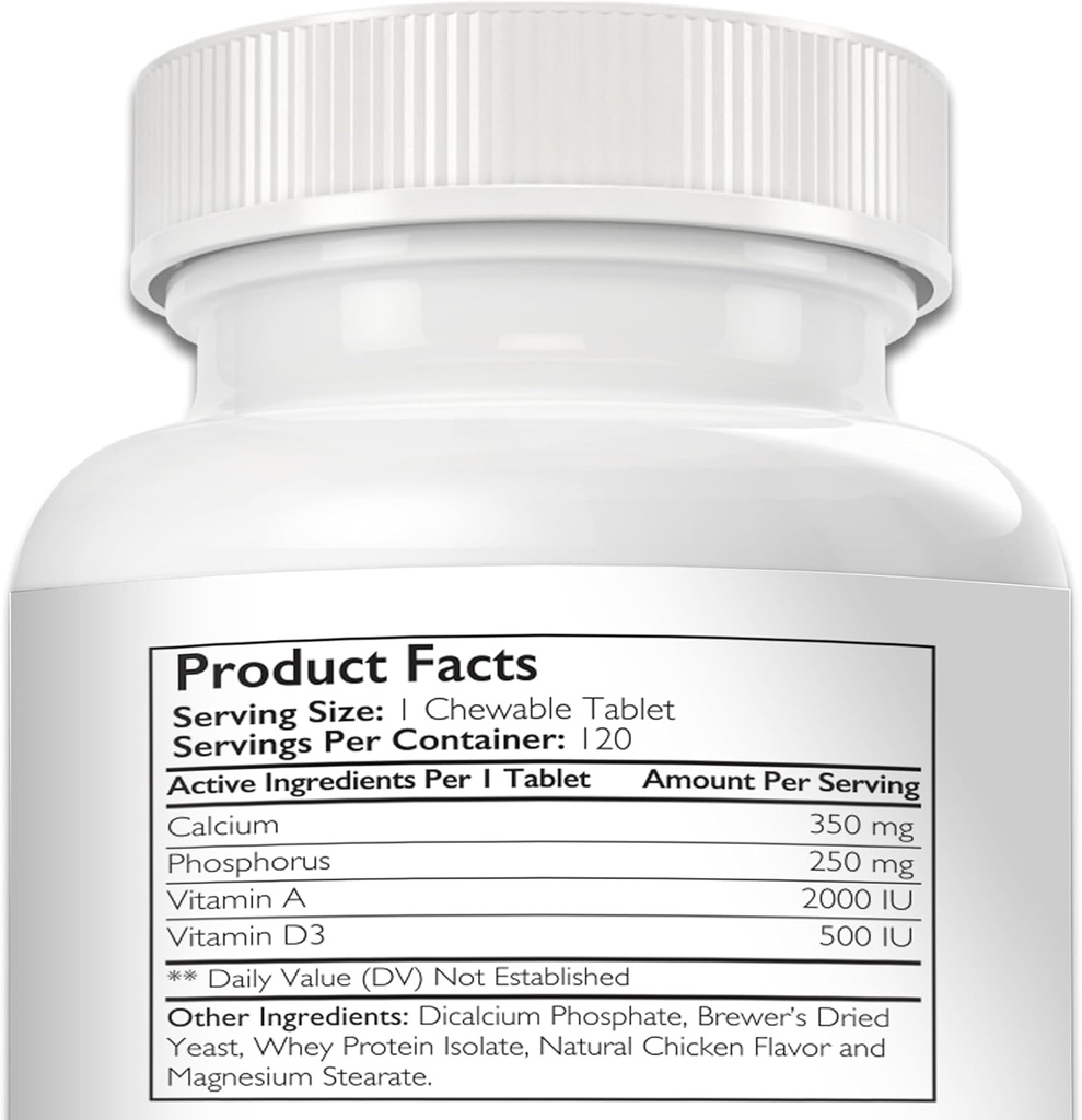 Calcium Phosphorus for Dogs Supplement, Provide Calcium for Puppies, Promote Healthy Dog Bones and Puppy Growth Rate, Dog Bone Supplement, 90 Soft Chews 4