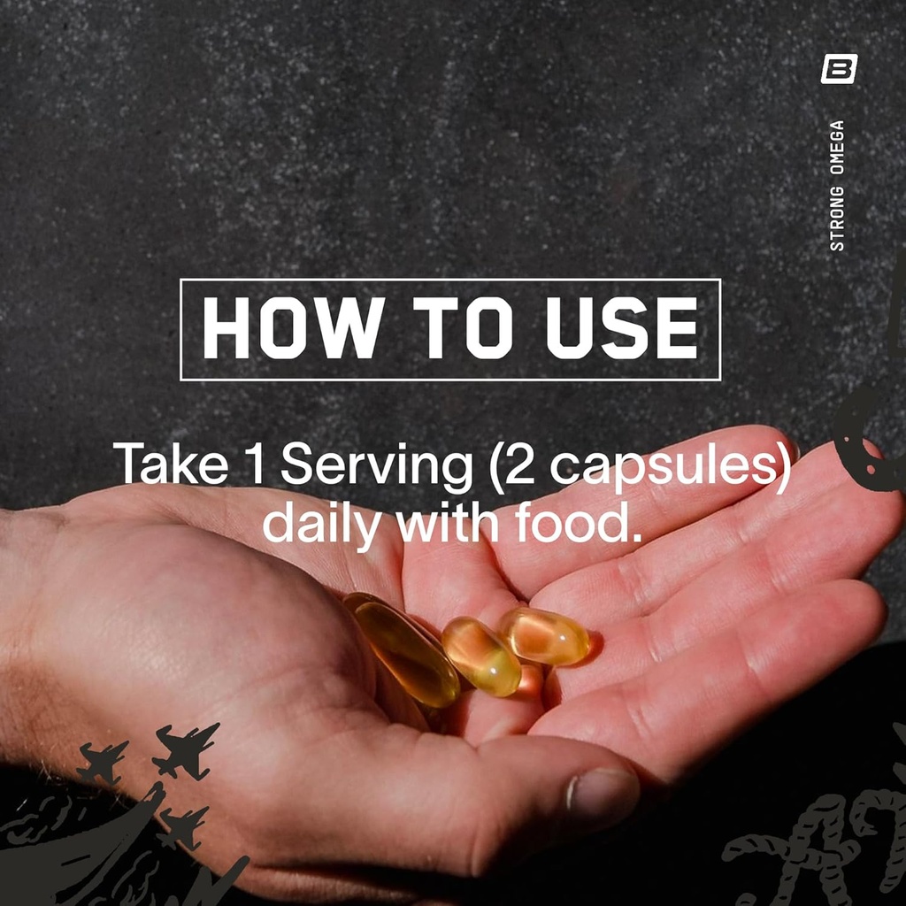 BARE PERFORMANCE NUTRITION, BPN Strong Omega Fish Oil Soft Gel, 1290mg Fish Oil per Capsule, Wild Caught Fish, Sustainably Sourced, IFOS Certified, 30 Servings 5