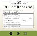 Herbal Roots Oil of Oregano - Made from Mediterranean Oregano Oil - 90 Easy to Swallow Softgel Capsules - Extra Strength 150mg 3