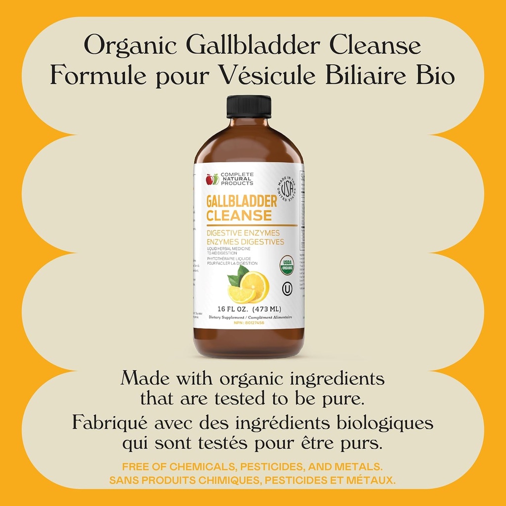 Complete Natural Gallbladder Complete - Liquid Supplement for Gallbladder Support, Liver Cleanse, and Digestive Health with Apple Cider Vinegar, Turmeric, Beet, Digestive Enzymes, Milk Thistle - 16oz 4