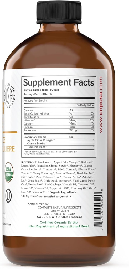 Complete Natural Gallbladder Complete - Liquid Supplement for Gallbladder Support, Liver Cleanse, and Digestive Health with Apple Cider Vinegar, Turmeric, Beet, Digestive Enzymes, Milk Thistle - 16oz 6