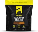Ascent 100% Whey Protein Powder - Post Workout Whey Protein Isolate, Zero Artificial Flavors & Sweeteners, Gluten Free, 5.5g BCAA, 2.6g Leucine, Essential Amino Acids, Chocolate Peanut Butter 4 lb 2