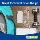 EZY DOSE Weekly (7-Day) Daily Pill Case, Medicine Planner, Vitamin Organizer Container, 4 Times a Day, Small Removable Compartments, Covenient and Easy to Use, Color May Vary, Clear Lids, BPA Free 6