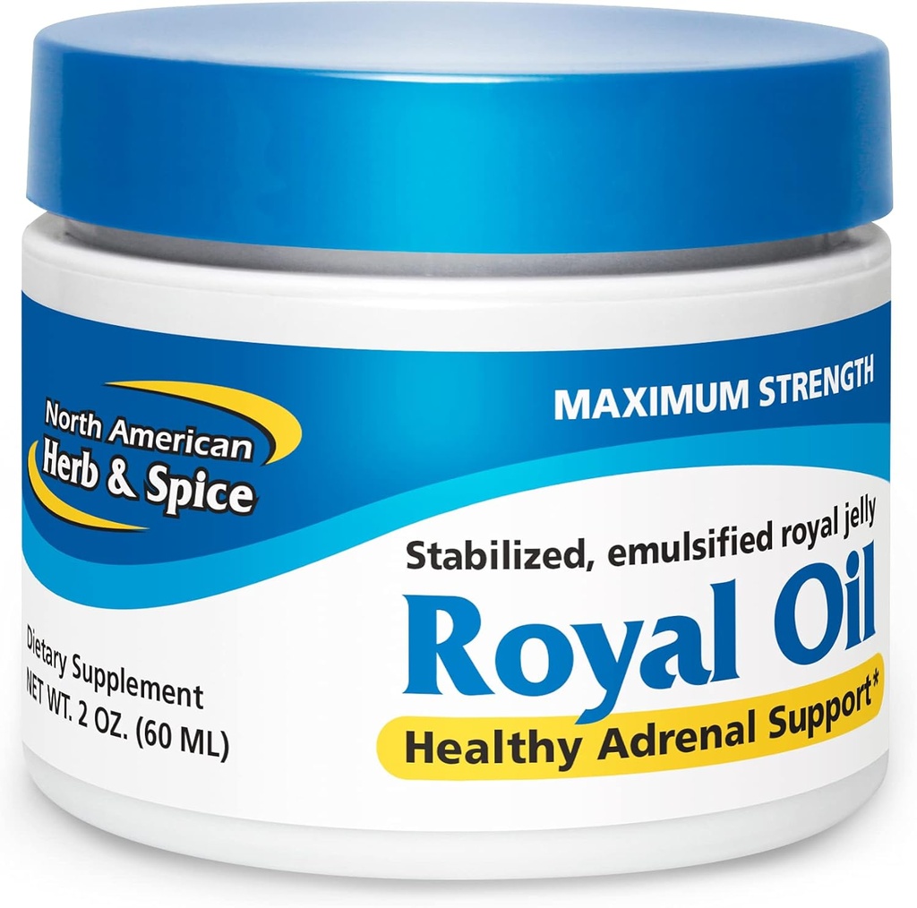 North American Herb & Spice Royal Oil - 2 fl. oz. - Raw Royal Jelly - Healthy Adrenal Support, Fights Stress - High in 10-HDA & B Vitamins - Non-GMO - 20 Servings 2