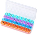 28 Day Monthly Pill Organizer - Weekly Pill Box 1 Time a Day, 4 Weeks Large Pill Case for Traveling, Big Compartment Personal Pill Organizers for Vitamins, Fish Oils, Supplements and Medicine 2