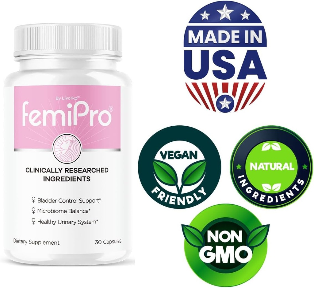 LIVORKA FemiPro Bladder Control Pills - Original FemiPro Capsules, Femi Pro Bladder Control Support Supplement, Probitic FemiPro Pills for Overall Health and Wellness Reviews, 30 Capsules for 1 Month 5