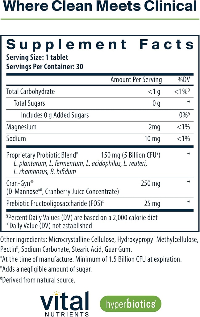 Hyperbiotics Vital Nutrients Pro Women Probiotics for Women | Vaginal Probiotics for PH Balance | Oral Probiotic for Vaginal Health and Urinary Tract Health | 6 Targeted Strains | 30 Vegan Tablets 3