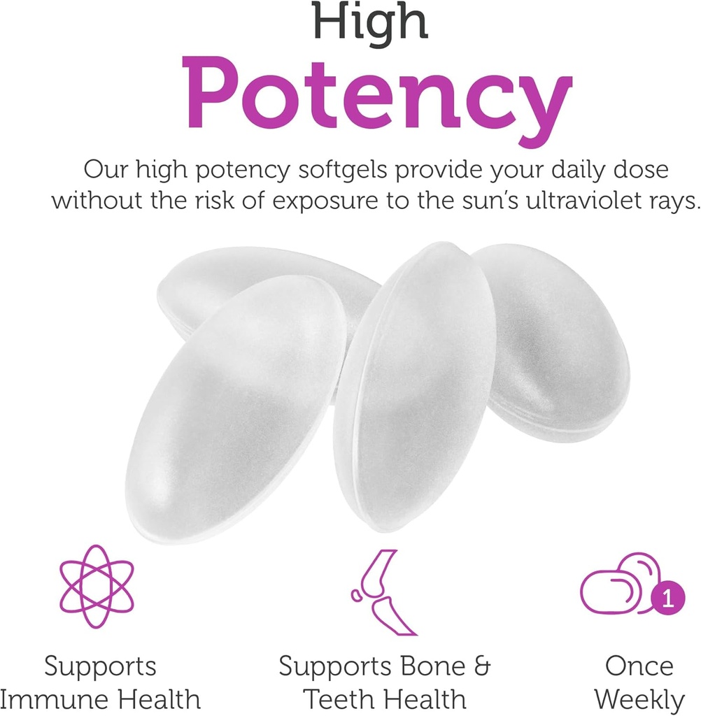 Zahler - Advanced Vitamin D3 50000 IU capsules (120 Count) Kosher Vegetarian Friendly Vitamin D for Immune Support, Bone, Teeth & Muscle Health - Weekly D3 Vitamin Supplement- Easy Swallow Vitamin D3. 5