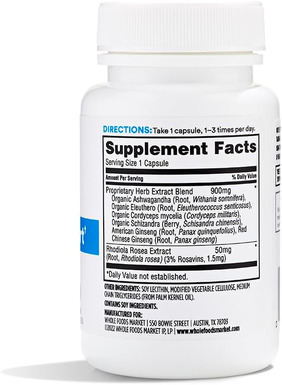 365 by Whole Foods Market, Adrenal Support Liquid Capsules, 60 Count 3