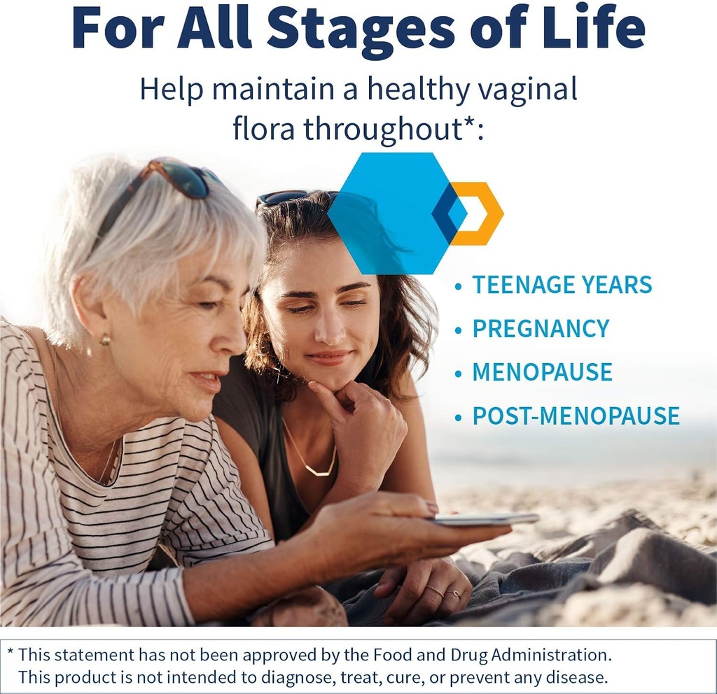 SFI Health Klaire Labs Ther-Biotic Women's - Vaginal Probiotics for Women - Support Healthy Acidic Vaginal pH Balance & Comfort - 25b CFU Lactobacillus & Bifidobacterium, Hypoallergenic (60 Capsules) 4