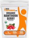 BulkSupplements.com Organic Hawthorn Berry Powder - Hawthorn Berry Supplement, Hawthorn Berry Organic - Vegan & Gluten Free, 1g per Serving, 500g (1.1 lbs) (Pack of 1) 2