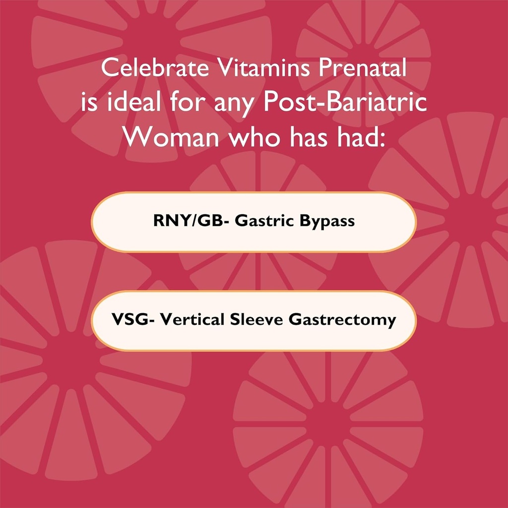 Celebrate Vitamins Bariatric Prenatal Multivitamin Capsules with Folate (Folic Acid), Vitamin A, Iron, Iodine, and Choline, for Roux en Y and Sleeve Gastrectomy Patients, 60 Count 6