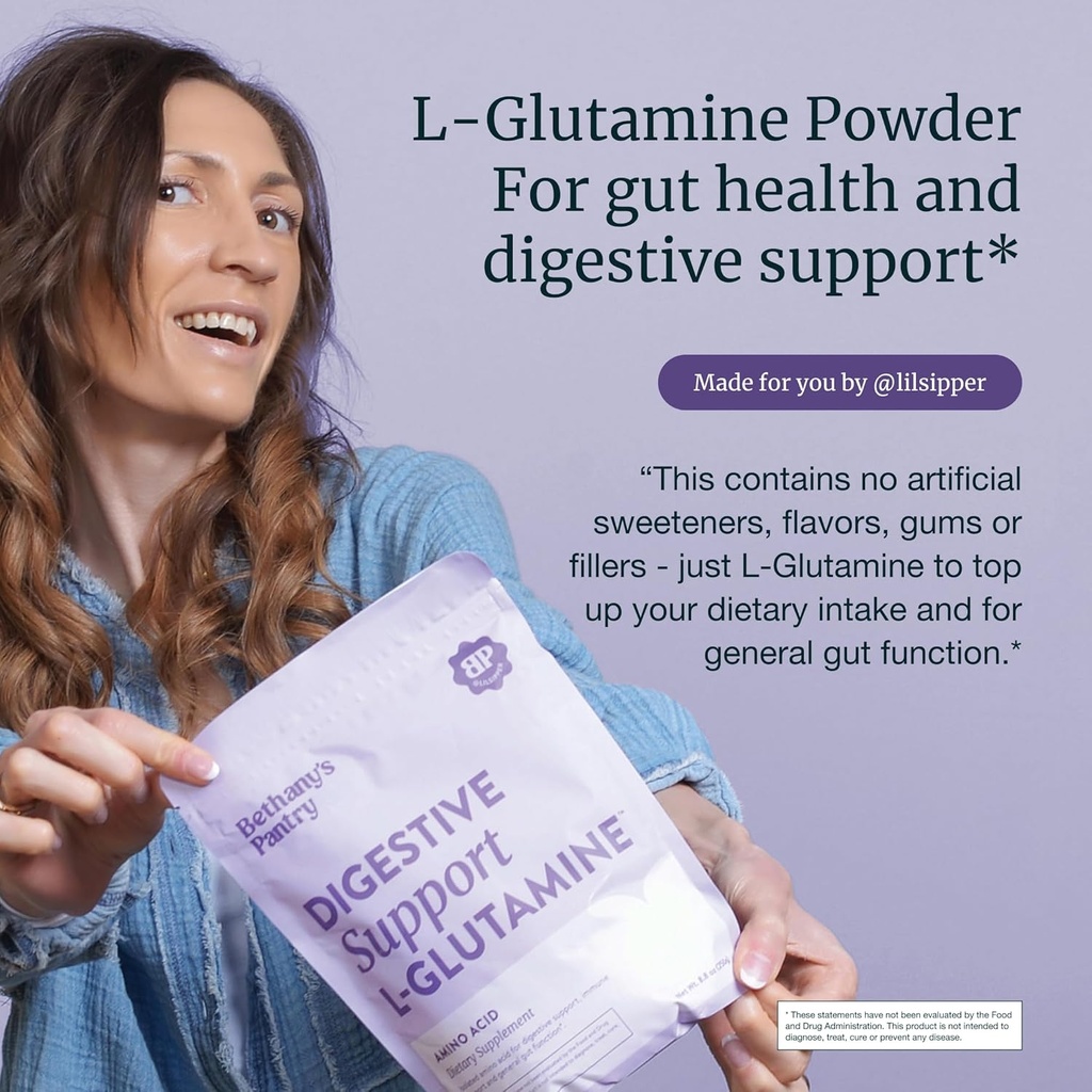 Nuzest Bethany’s Pantry – Digestive Support L-Glutamine Powder – Amino Acid Dietary Supplement - Gut and Immune Health 8.8 oz (50 Servings) 4