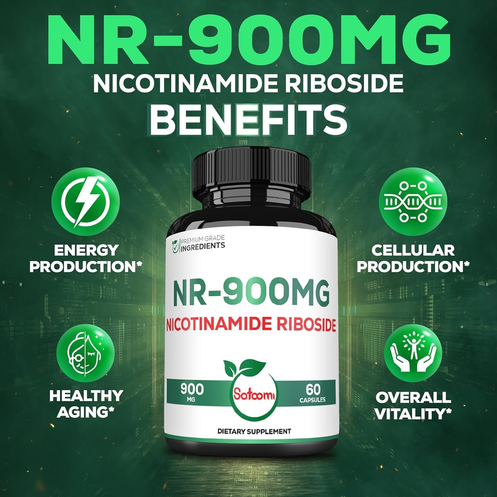Satoomi NAD Supplement with Liposomal Nicotinamide Riboside - Cellular Energy & Repair, Vitality, Healthy Aging - 60 Capsules for 30 Days 6