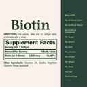 Nature's Bounty Biotin, Supports Metabolism for Cellular Energy and Healthy Hair, Skin, and Nails, 5000 mcg, 72 Softgels 6