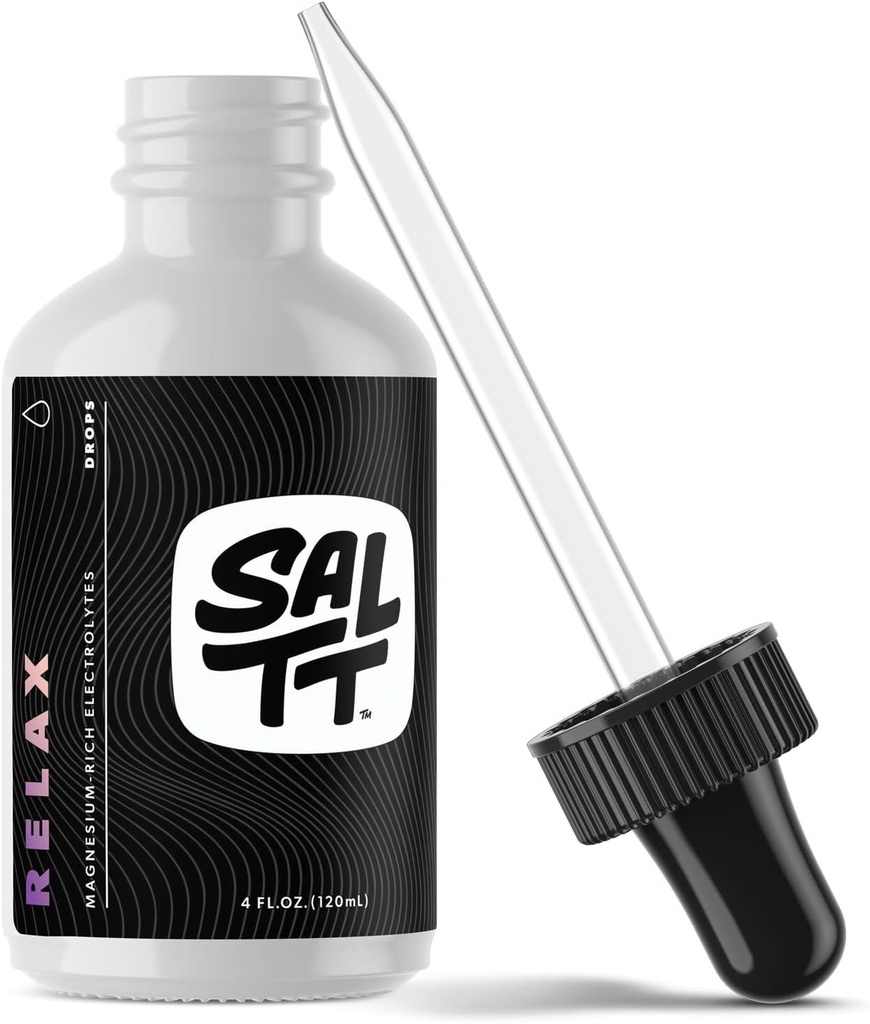 SALTT Relax Magnesium Drops - Ionic Magnesium Chloride w/Sodium, Potassium, Electrolytes - Trace Minerals Drops - Gluten Free, Sugar Free, Keto Friendly - from Utah's Great Salt Lake - 120ml Dropper 2