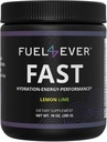 Fuel 4 Ever Fast Fasting Electrolyte Powder | with Creatine, Essential Amino Acids & Green Tea Extract | No Sugar, No Artificial Sweeteners or Ingredients | Lemon Lime Flavor 30 Servings 2