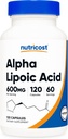 Nutricost Alpha Lipoic Acid 600mg Per Serving 120 Capsules, 60 Servings - Plant Based Caps, Non-GMO 2