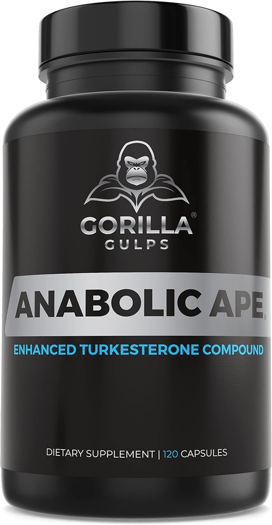 Gorilla Gulps | Anabolic Ape – Enhanced Turkesterone Compound | Turkesterone, Creatinol-O-Phosphate, Ashwagandha, Bioperine | Lab Tested | 120 Vegan Capsules | Max Strength 2