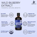 Jungle Powders Wild Bilberry Extract Organic Blueberry Powder USDA Organic Raspberry Powder Bundle Blueberries Raspberries Powdered Whole Berry for Baking Bilberry Supplement for Eyes 3