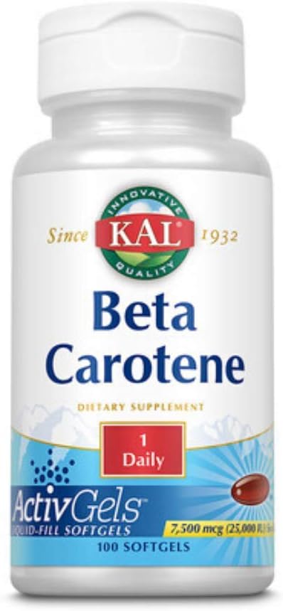 KAL Beta Carotene 25,000 IU Tablets, 100 Count 2