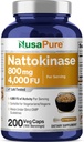 NusaPure Nattokinase 4000 FU 800mg, 200 Veggie Capsules (Vegan, Non-GMO) 2