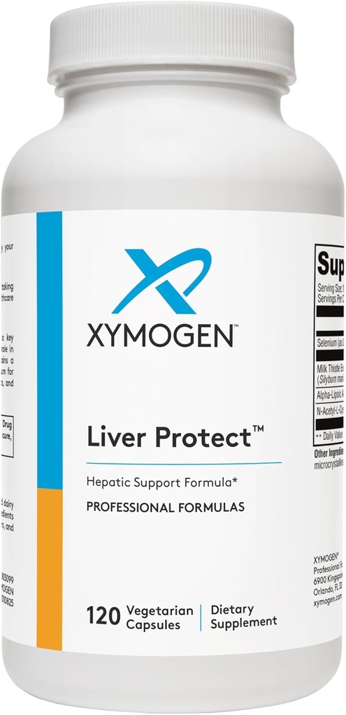 XYMOGEN Liver Protect - Supports Liver Health + Glutathione Production - Milk Thistle Extract, ALA Alpha-Lipoic Acid, N-Acetyl-L-Cysteine, Selenium L-Selenomethionine (120 Capsules) 2