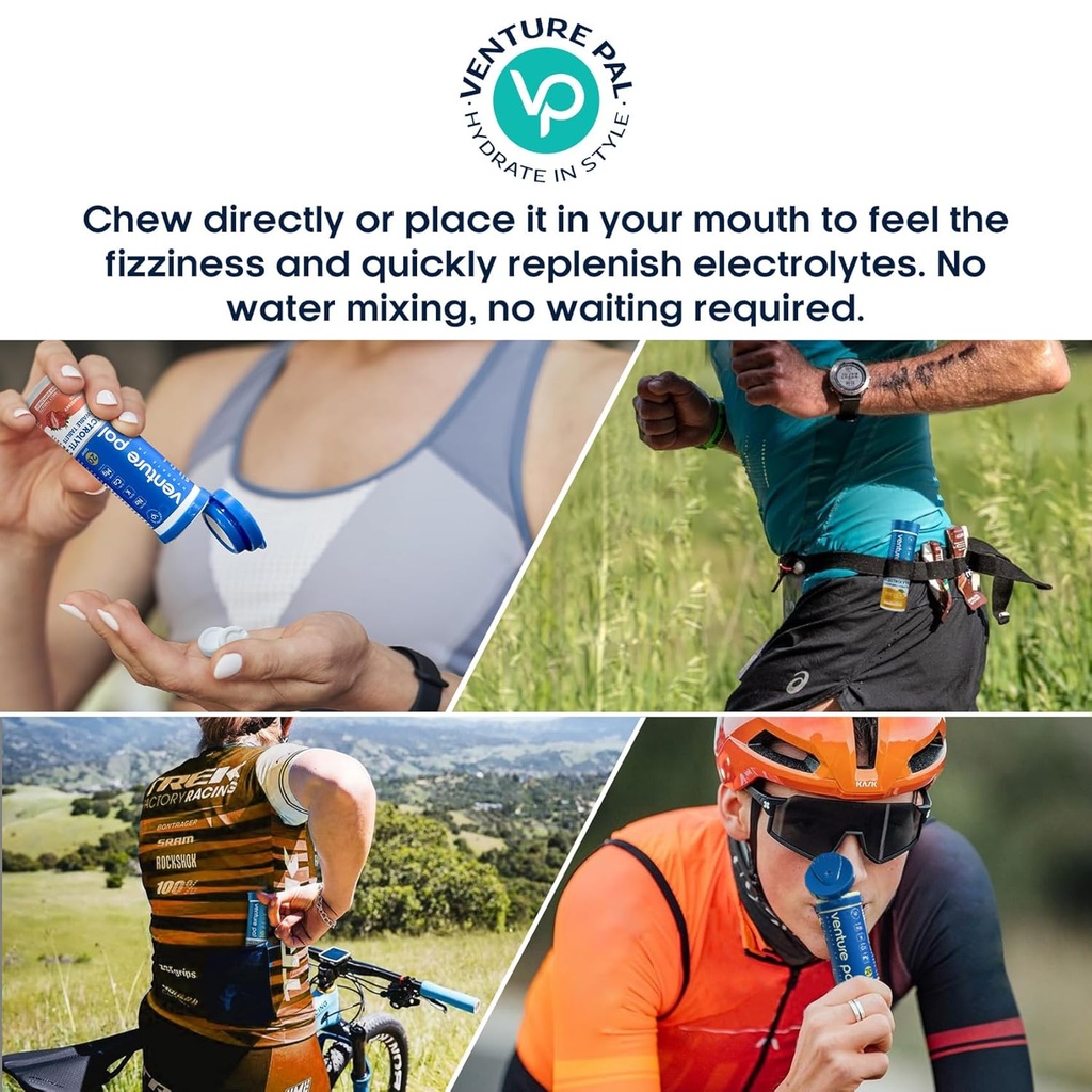 Venture Pal Sugar Free Electrolyte Powder Packets & Chewable Fast-Melt Electrolyte Tablets, Sport Electrolyte for Running Hiking Cycling Sports Nutrition… 6