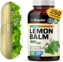 BIO KRAUTER Lemon Balm Capsules 1500 mg - 250 Count - Vegan Melissa Herbal Supplement - Natural Relaxation Support - Lemon Balm Leaf 2