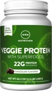 MRM Nutrition Veggie Protein with Superfoods | Vanilla Flavored | 22g Complete Protein | Over 8.8g Essential Amino acids | 13 superfoods | with Omega 3s and Omega6s | Keto Friendly | 33 Servings 5