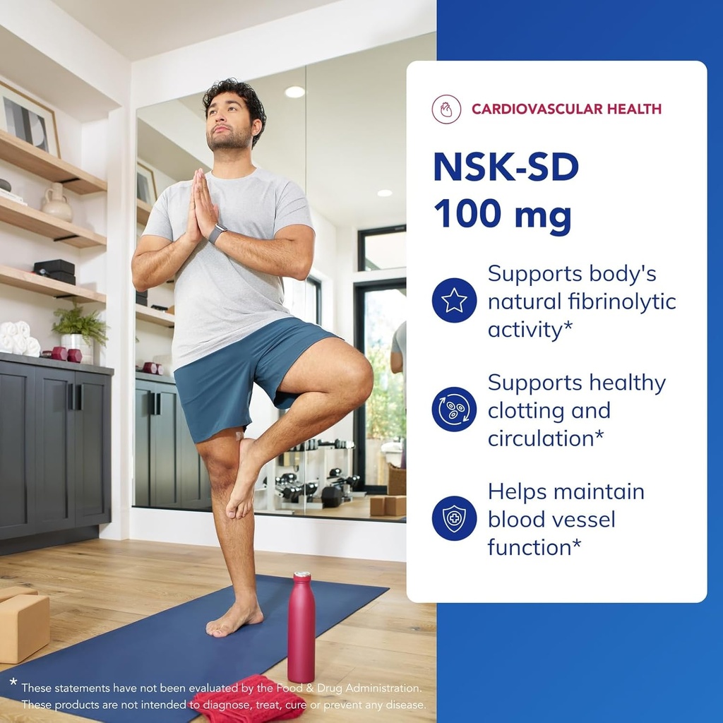 Pure Encapsulations NSK-SD - 100 mg Nattokinase - for Normal Blood Circulation - Supports Fibrinolytic Activity* - Gluten Free & Non-GMO - 60 Capsules 4