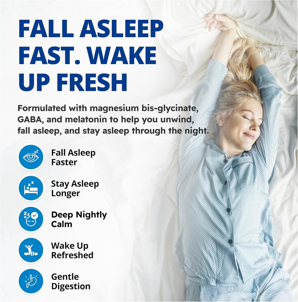 CanPrev Magnesium Bisglycinate Chelated + GABA & Melatonin, 120 Veg Caps, 120-Day Supply, Support Restful Night, Muscle Function, Promote Relaxation & Balanced Sleep-Wake Cycle, Vegan, No GMO & Gluten 3