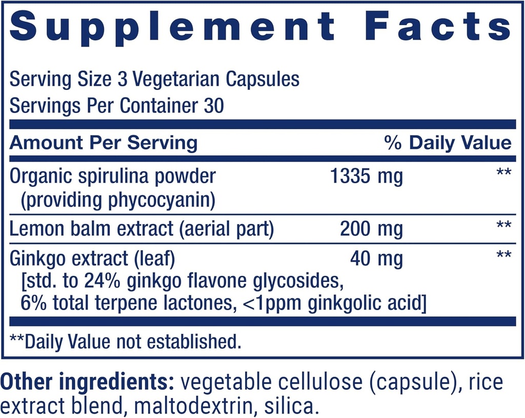 Life Extension X-R Shield, spirulina, Lemon Balm, Ginkgo biloba, Supports Cellular Integrity & DNA Health, Encourages Healthy Immune Response, Gluten-Free, Non-GMO, Vegetarian, 90 Capsules 4