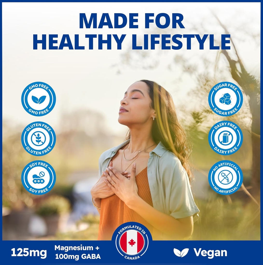 CanPrev Magnesium Bisglycinate Chelated + GABA & Melatonin, 120 Veg Caps, 120-Day Supply, Support Restful Night, Muscle Function, Promote Relaxation & Balanced Sleep-Wake Cycle, Vegan, No GMO & Gluten 6