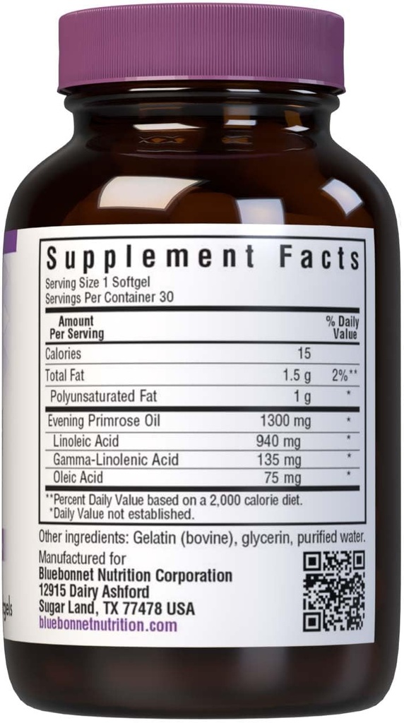 BlueBonnet Evening Primrose Oil for Women 1300mg Softgels - Cold Pressed - Women's Health Supplement - Gamma-Linolenic Acid (GLA) - Non-GMO, Gluten-Free, Soy-Free, Dairy-Free - 90 Softgels 3