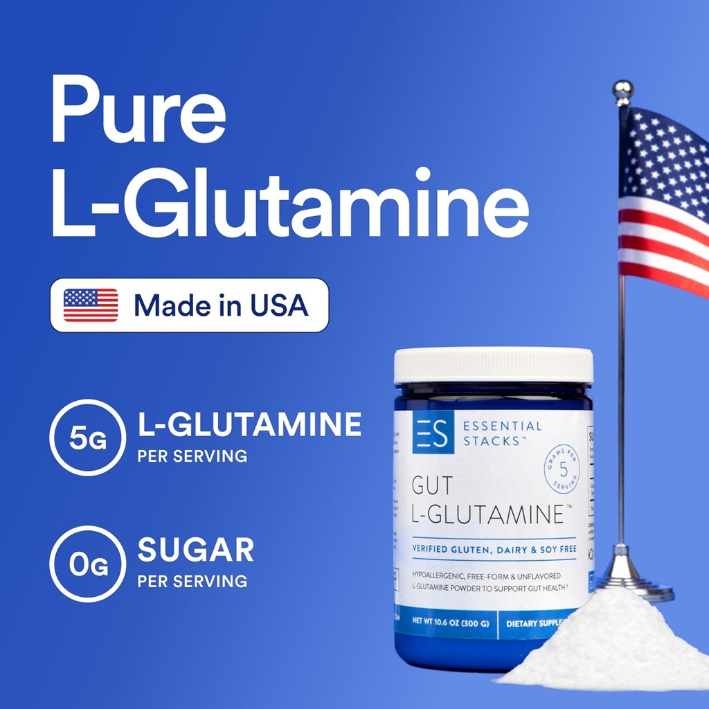 Essential Stacks L-Glutamine Home & Away Bundle - L Glutamine Powder & Capsules 3