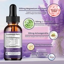 (2 Pack) Magnesium Glycinate Liquid Drops 500mg, with Vitamin B6, Ashwagandha, L - Theanine, Chamomile, Magnesium Glycinate Supplement High Absorption for Sleep, Stress, Energy Mood - Cherry Flavor 5