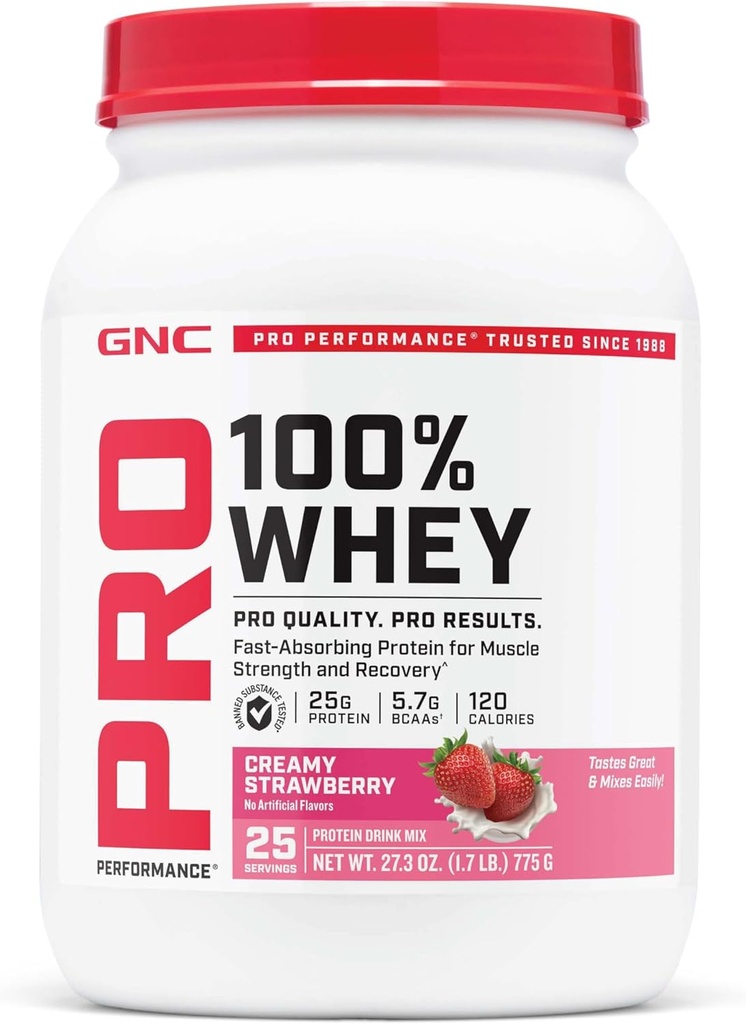 GNC Pro Performance 100% Whey Protein Powder 2.0, Fast Absorbing for Muscle Strength and Recovery, Cookies and Cream, 25 Servings 6
