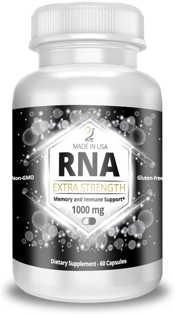 ACTIF RNA Extra Strength 1000 Mg, RNA Supplement with Memory and Immune Support, 60 Capsules 2