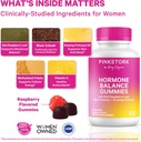 Pink Stork Hormone Balance Gummies for Women – PMS, Menopause & Estrogen Support – Mood, Bloating, Hot Flashes & Energy – Red Raspberry Leaf, Black Cohosh, Primrose – 60 Vegan Gummies 3