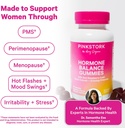 Pink Stork Hormone Balance Gummies for Women – PMS, Menopause & Estrogen Support – Mood, Bloating, Hot Flashes & Energy – Red Raspberry Leaf, Black Cohosh, Primrose – 60 Vegan Gummies 4