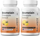 Balancebreens Bromelain 500mg Capsules – 2400 GDU Pineapple Extract Supplement for Joint Support, Natural Swelling Support, and Healthy Digestion – 180 Organic Capsules Made in USA 2
