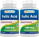 Best Naturals Folic Acid 1000 mcg (Vitamin B9), 240 Tablets (1000 mcg (Pack of 2)) 2