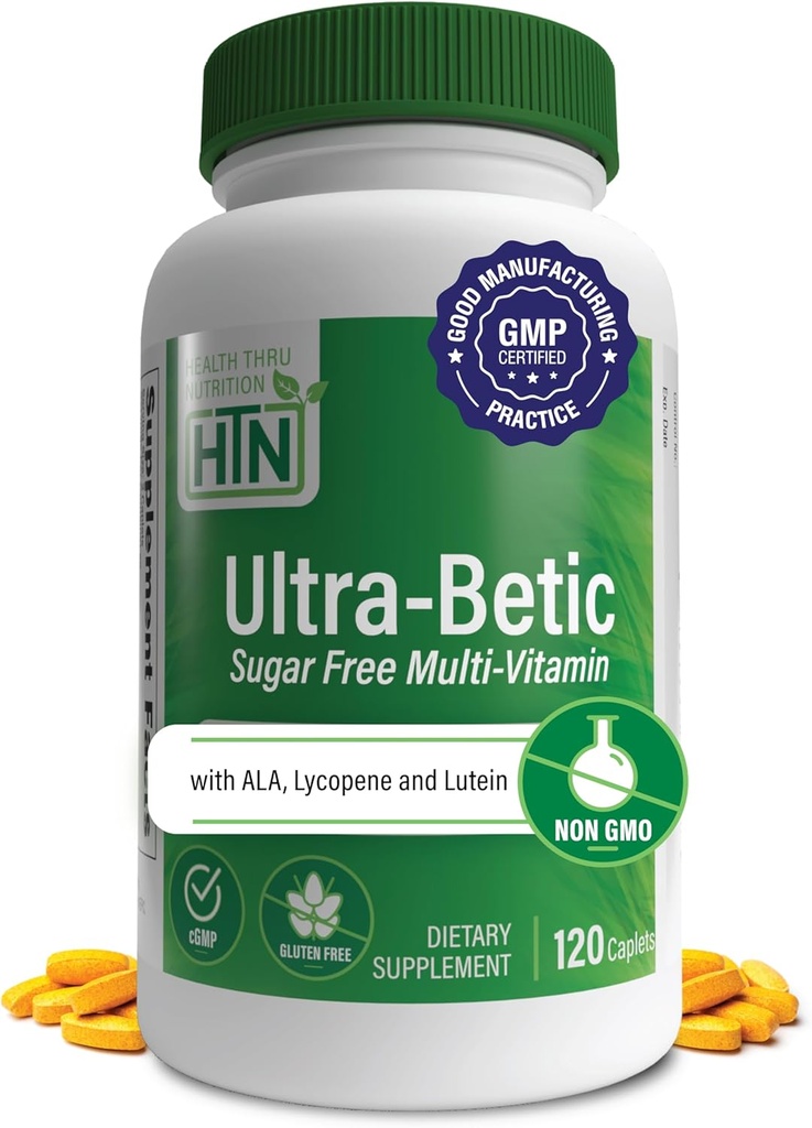 Health Thru Nutrition Ultra-Betic Multivitamin 120 Count | Supports Nerve, Vision, Energy | with ALA, Lycopene | Non-GMO, Clean Label | Third-Party Tested for Quality 2