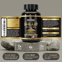 Organic Shilajit with Fulvic Acid, Humic Acid, 85+ Minerals- Gold Grade Plus - Same as Resin - Energy, Stamina, Brain Support - 120 Capsules - Made in The USA 5