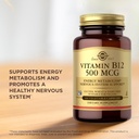 Solgar Vitamin B12 500 mcg - 100 Vegetable Capsules - Energy Metabolism & Nervous System Support - Non-GMO, Vegan, Gluten & Dairy Free, Kosher, Halal - 100 Servings 6