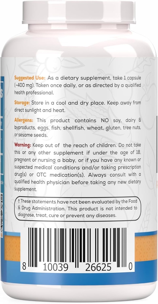 Palmitoylethanolamide Capsules | Pea 400mg | 180 Pill Count | Promotes Natural Inflammation & Discomfort Relief | Lab Tested Ingredients 4
