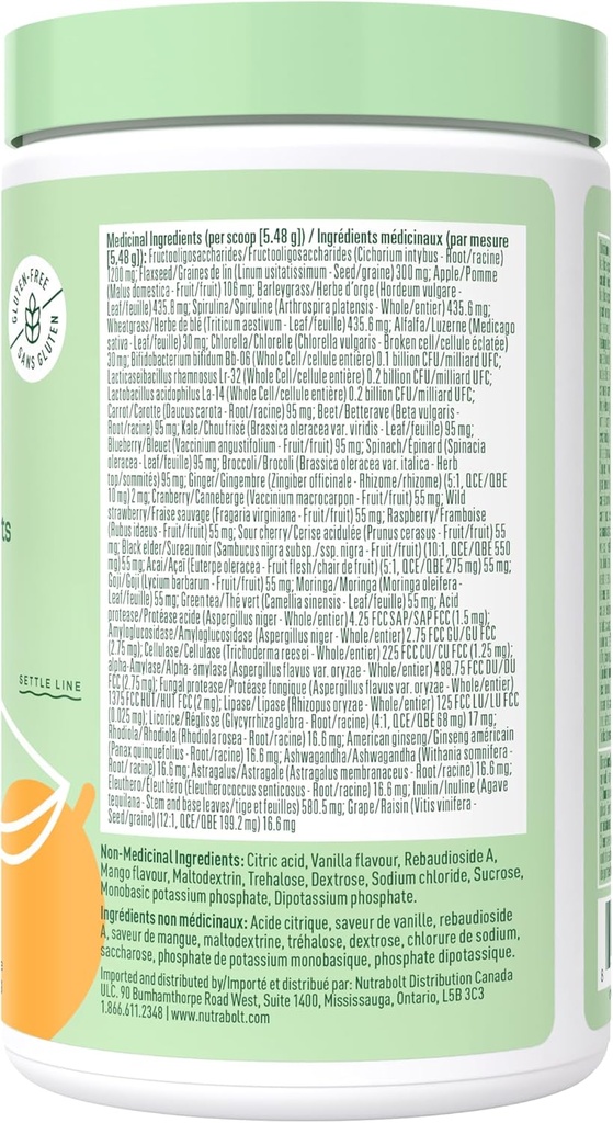 Bloom Nutrition Superfood Greens Powder, Digestive Enzymes with Probiotics and Prebiotics, Gut Health, Bloating Relief for Women, Chlorella, Green Juice Mix with Beet Root Powder, 25 SVG, Mango 3