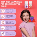 Kids Chewable Iron Supplement, Ferronyl® Carbonyl Iron 9 mg, Vitamin C 30 mg, Grape Flavor, 90 Tablets (2 Bottles) 3